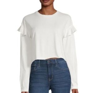 Arizona Jeans Co Cropped Long Sleeve Tee